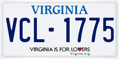 VA license plate VCL1775