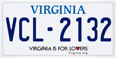 VA license plate VCL2132