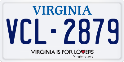 VA license plate VCL2879