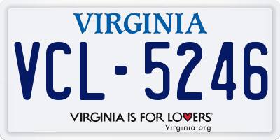 VA license plate VCL5246