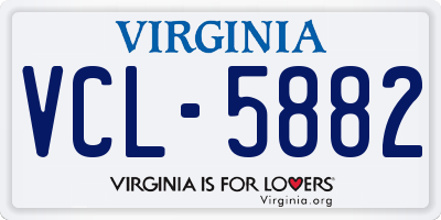 VA license plate VCL5882