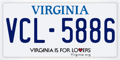 VA license plate VCL5886