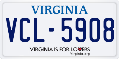 VA license plate VCL5908
