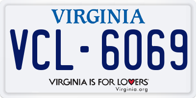 VA license plate VCL6069