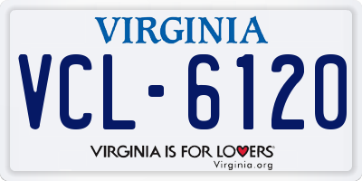 VA license plate VCL6120