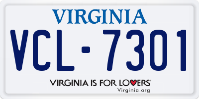 VA license plate VCL7301
