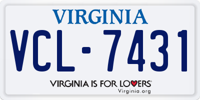 VA license plate VCL7431