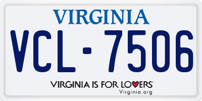 VA license plate VCL7506