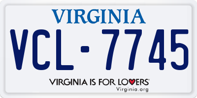 VA license plate VCL7745
