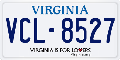 VA license plate VCL8527