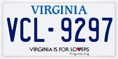 VA license plate VCL9297