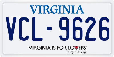 VA license plate VCL9626