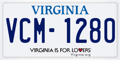 VA license plate VCM1280