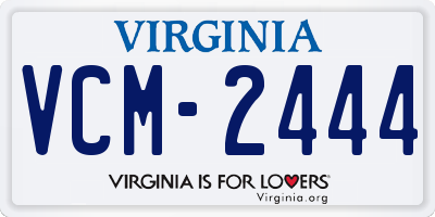 VA license plate VCM2444
