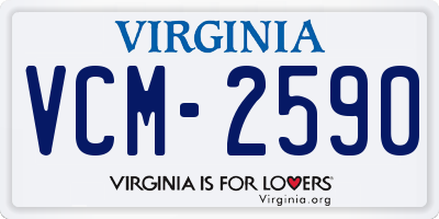 VA license plate VCM2590
