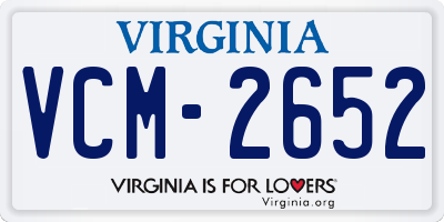 VA license plate VCM2652