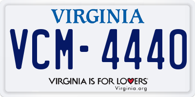 VA license plate VCM4440