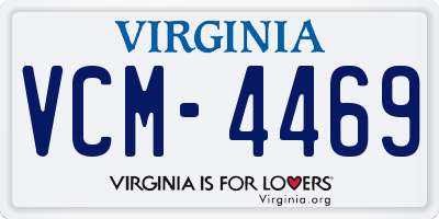 VA license plate VCM4469
