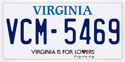 VA license plate VCM5469
