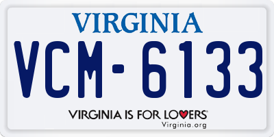 VA license plate VCM6133