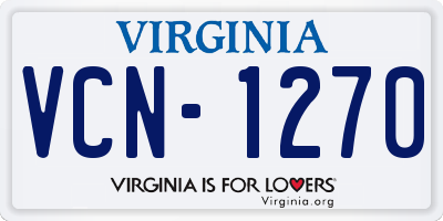 VA license plate VCN1270