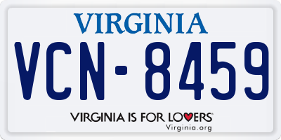 VA license plate VCN8459