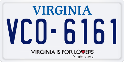 VA license plate VCO6161