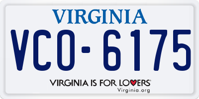 VA license plate VCO6175