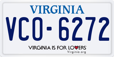 VA license plate VCO6272