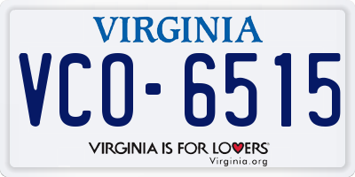 VA license plate VCO6515