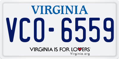 VA license plate VCO6559