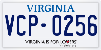 VA license plate VCP0256
