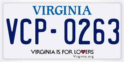 VA license plate VCP0263