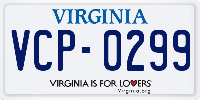 VA license plate VCP0299
