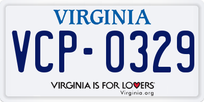 VA license plate VCP0329