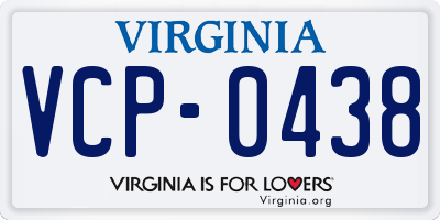 VA license plate VCP0438