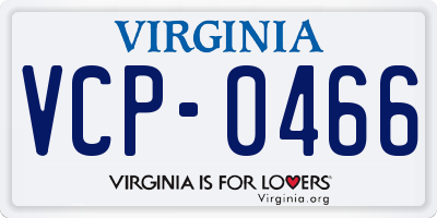 VA license plate VCP0466
