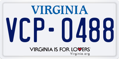 VA license plate VCP0488