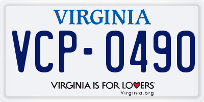VA license plate VCP0490