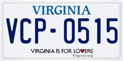 VA license plate VCP0515