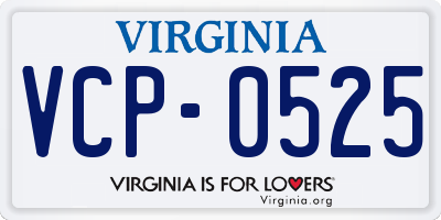 VA license plate VCP0525