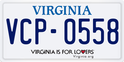 VA license plate VCP0558