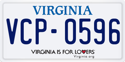 VA license plate VCP0596