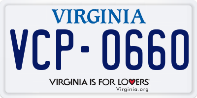 VA license plate VCP0660
