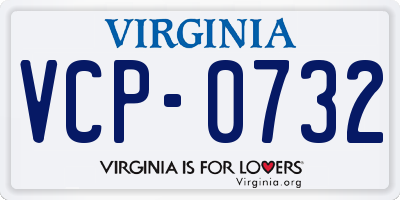VA license plate VCP0732