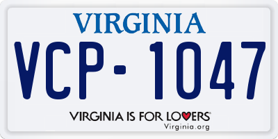 VA license plate VCP1047