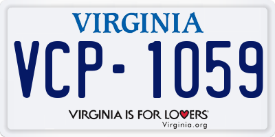 VA license plate VCP1059