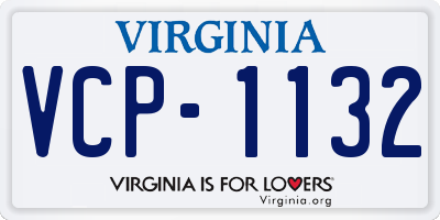 VA license plate VCP1132