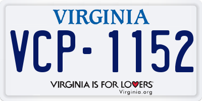 VA license plate VCP1152