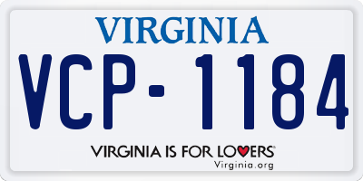 VA license plate VCP1184